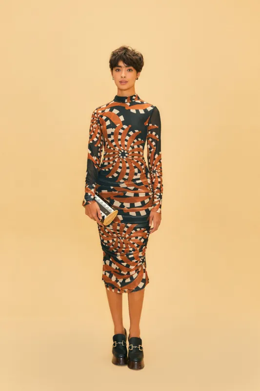 Black Bananada Dark Tulle Midi Dress sold by FARM Rio