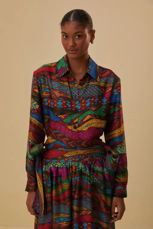 Multicolor Mirage Shirt Long Sleeves sold by FARM Rio