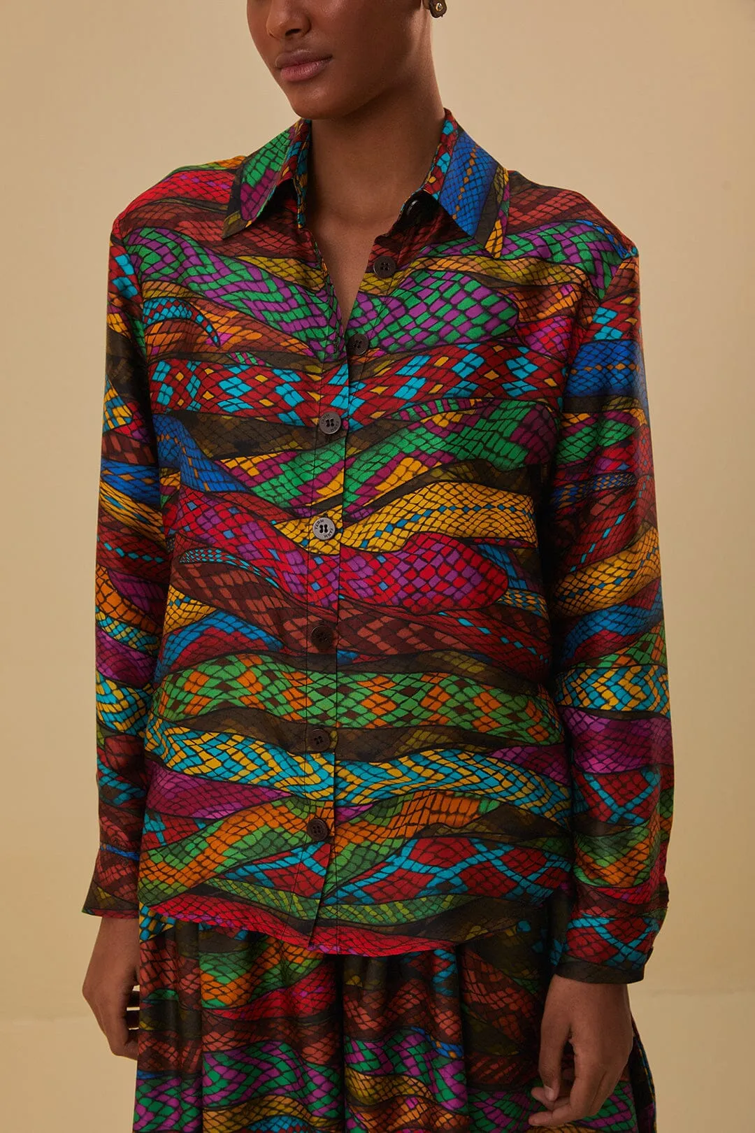 Multicolor Mirage Shirt Long Sleeves sold by FARM Rio product image thumbnail 2