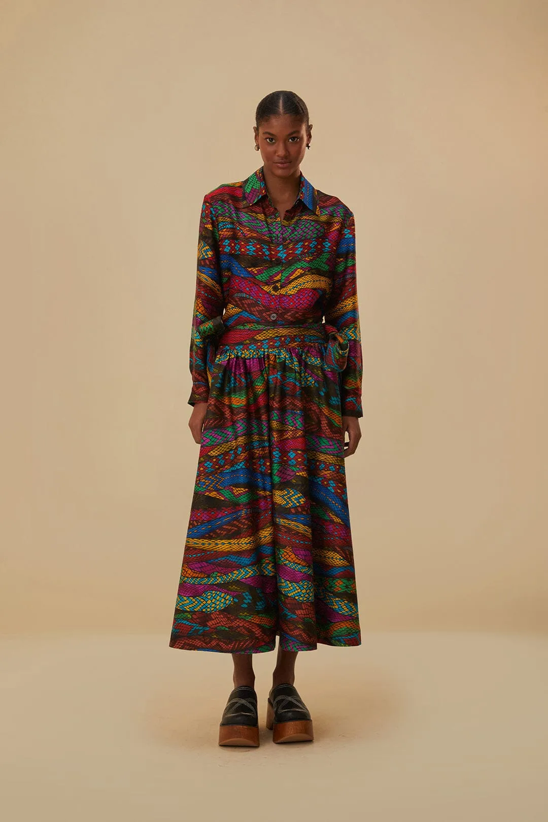 Multicolor Mirage Shirt Long Sleeves sold by FARM Rio product image thumbnail 3