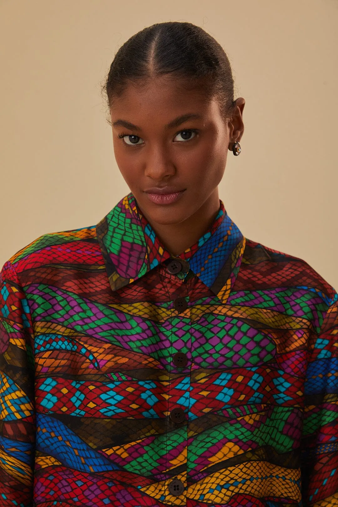 Multicolor Mirage Shirt Long Sleeves sold by FARM Rio product image thumbnail 4