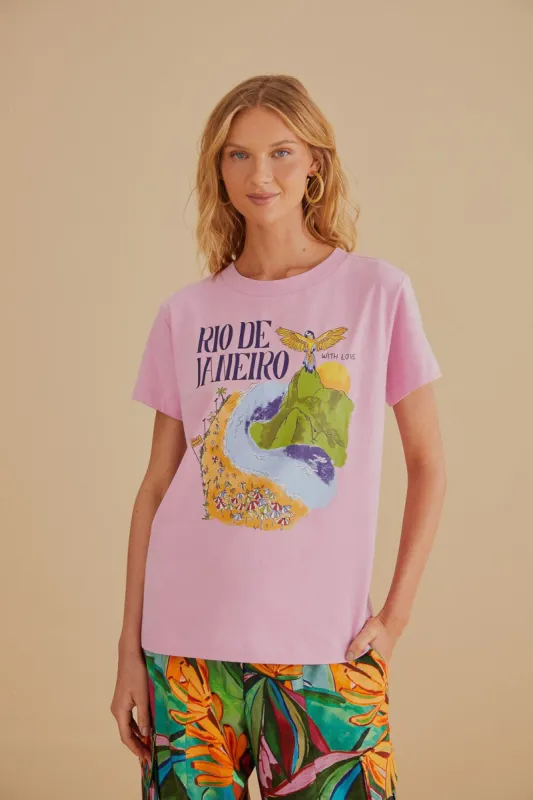 Rio De Janeiro Organic Cotton Fit T-Shirt sold by FARM Rio