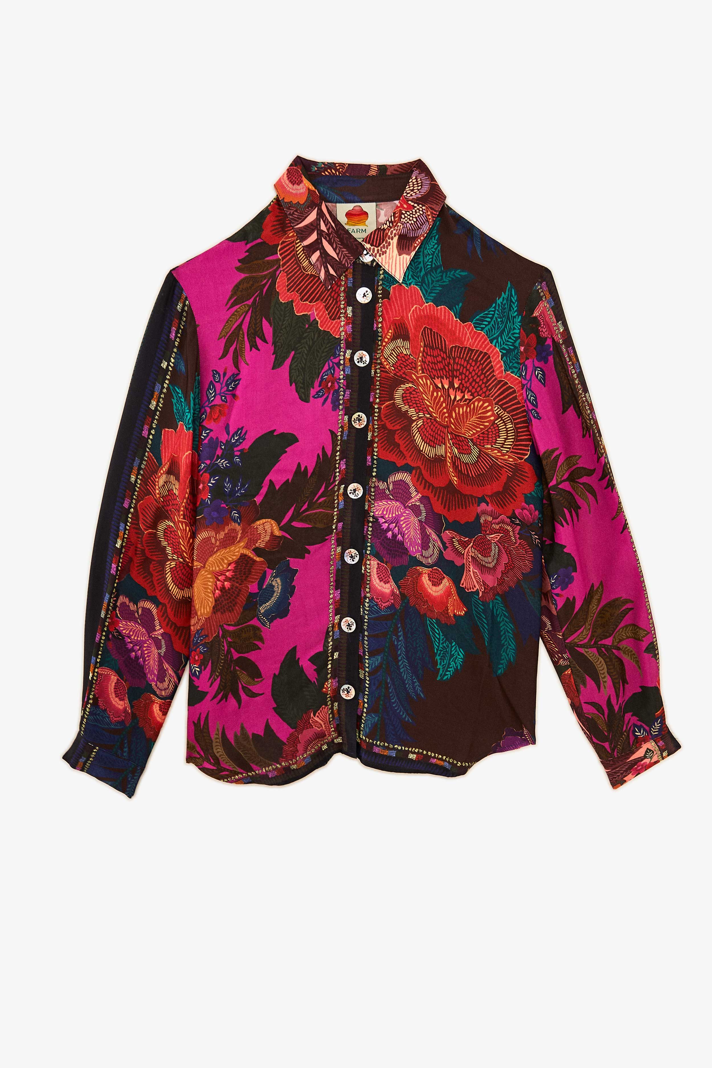 Flower Scarves Lenzing™ Ecovero™ Viscose Shirt sold by FARM Rio product image thumbnail 5