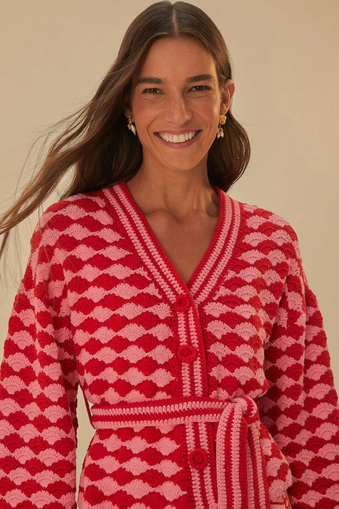 Fan Stitch Crochet Cardigan sold by FARM Rio product image thumbnail 3