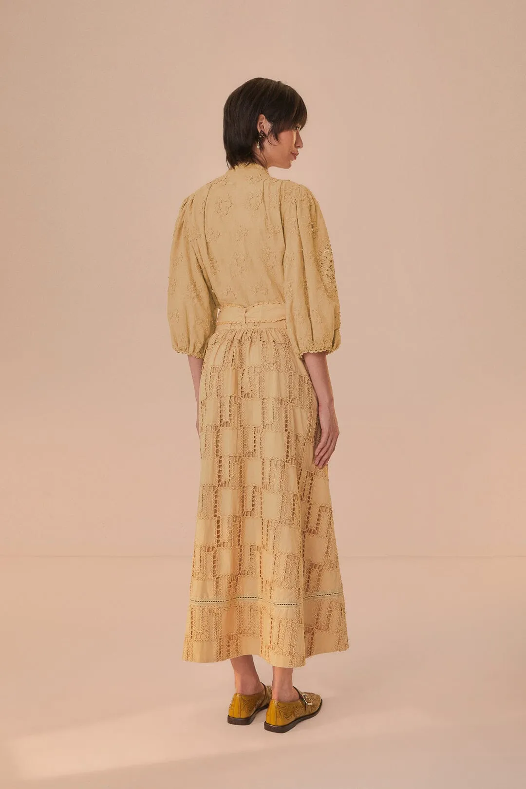 Sand Crochet Midi Skirt sold by FARM Rio product image thumbnail 4