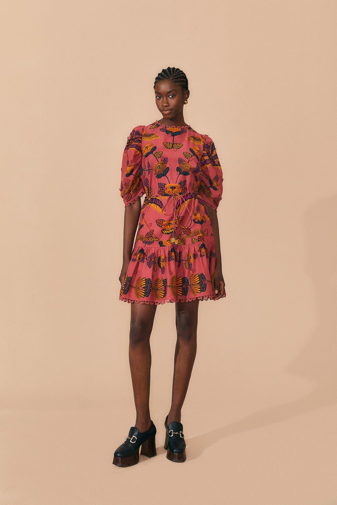 Blush Living Bloom Short Sleeve Mini Dress sold by FARM Rio