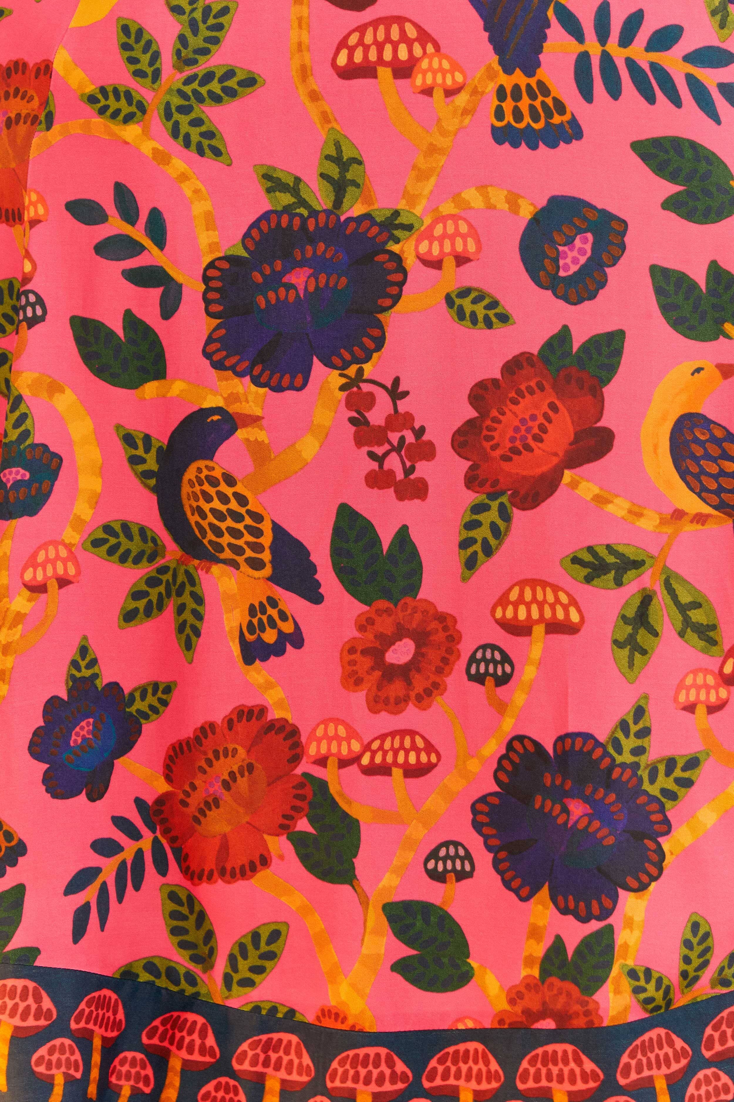 Pink Sweet Forest Midi Dress sold by FARM Rio product image thumbnail 6