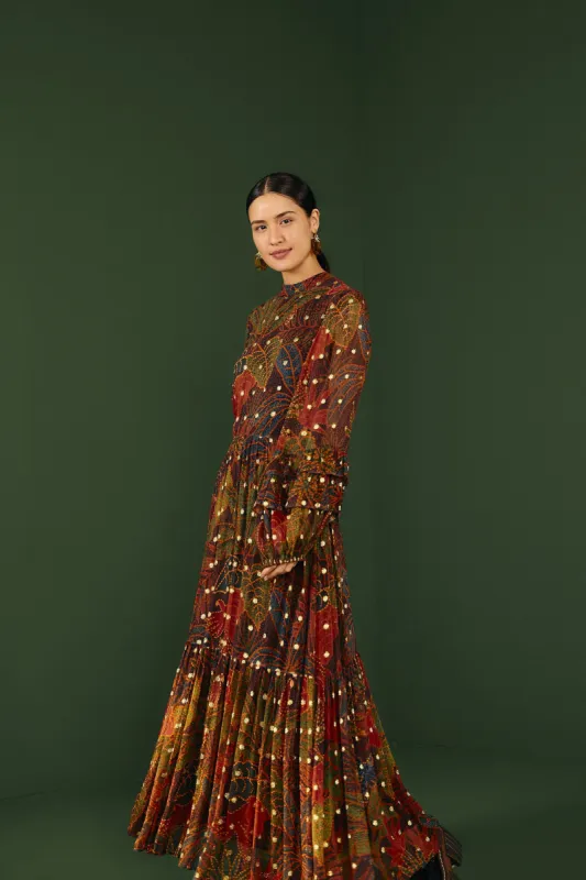 Black Rainforest Maxi Dress made by FARM Rio