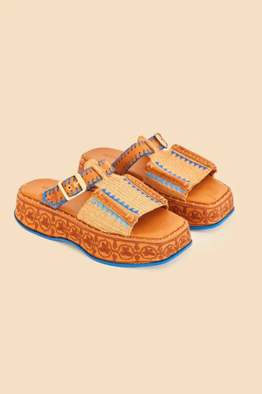 Rust Flatform Mule sold by FARM Rio