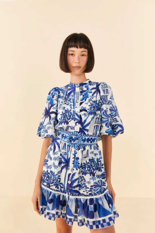 Sweet Rio Puff Sleeve Mini Dress sold by FARM Rio