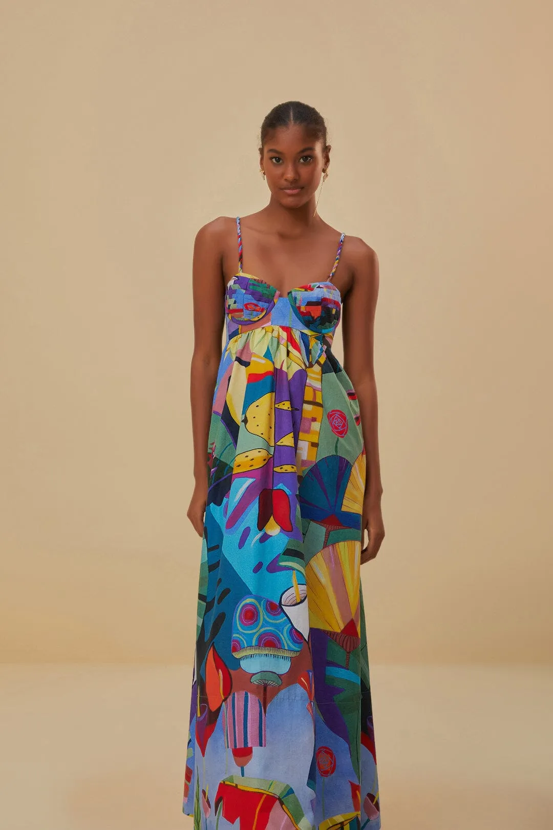 Tropical Scenario Sleeveless Maxi Dress sold by FARM Rio product image thumbnail 3