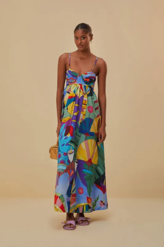 Tropical Scenario Sleeveless Maxi Dress sold by FARM Rio