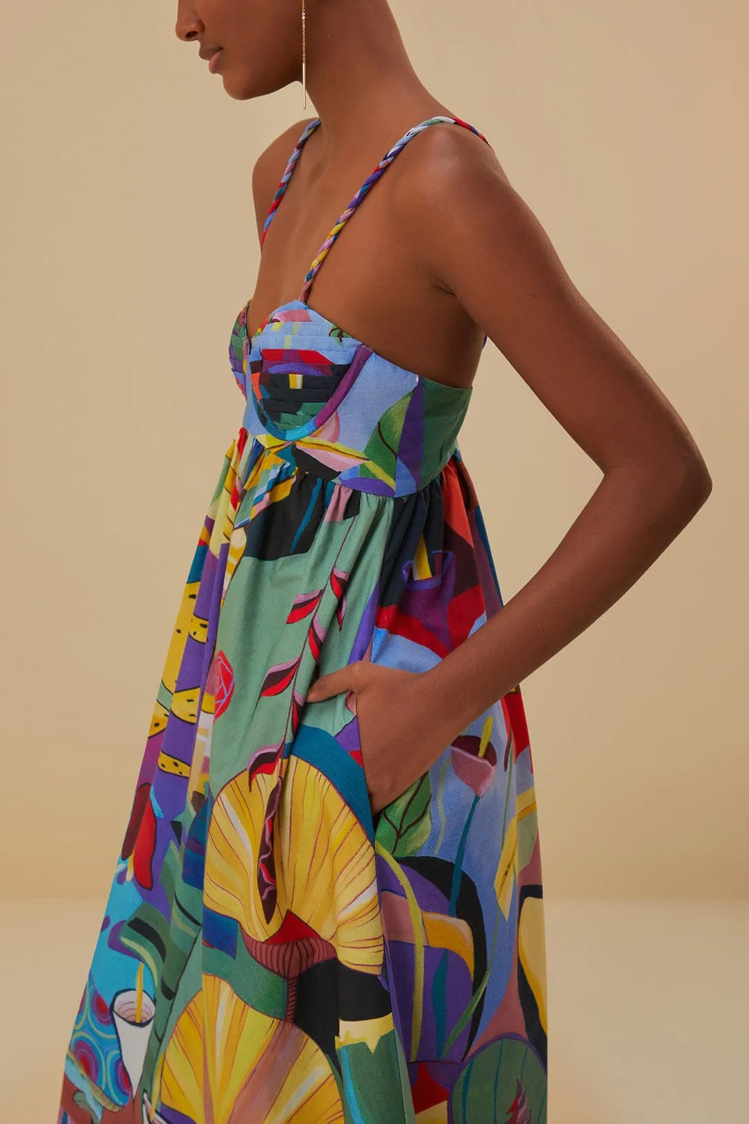 Tropical Scenario Sleeveless Maxi Dress sold by FARM Rio product image thumbnail 2