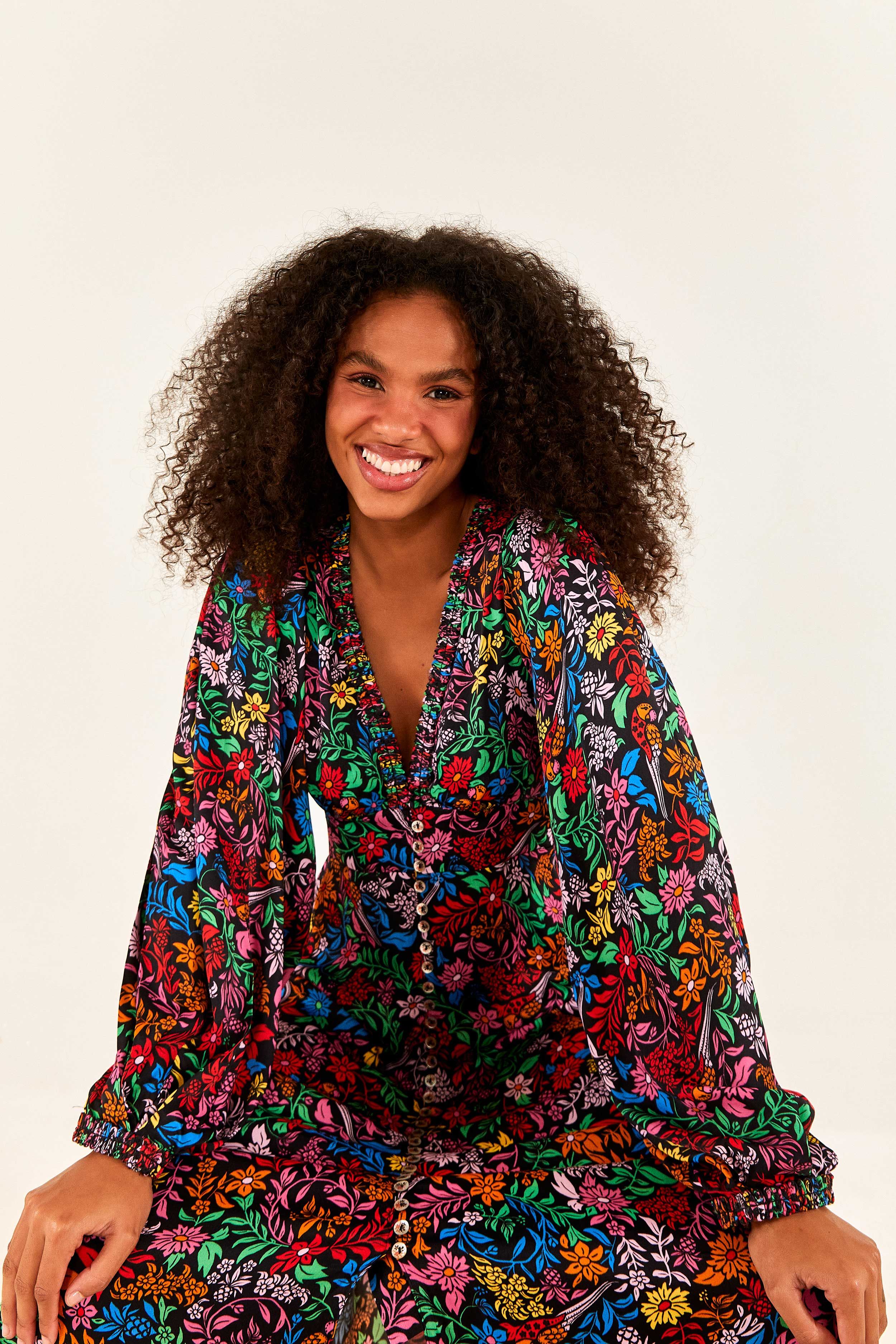 Tropical Garden Lenzing™ Ecovero™ Viscose Midi Dress sold by FARM Rio