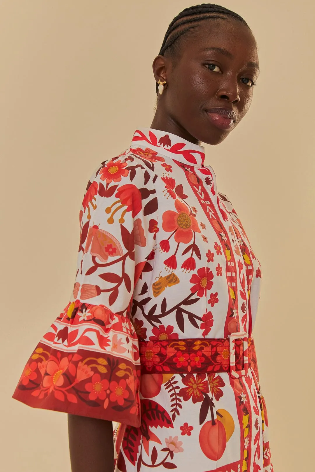 Off-White Romantic Orchard Mini Dress sold by FARM Rio product image thumbnail 3