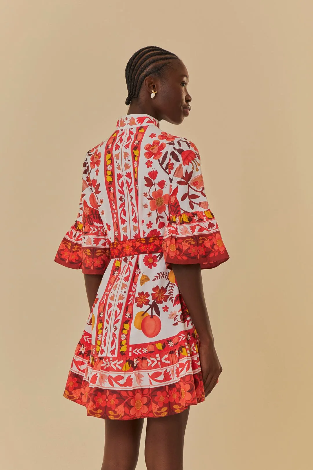 Off-White Romantic Orchard Mini Dress sold by FARM Rio product image thumbnail 4