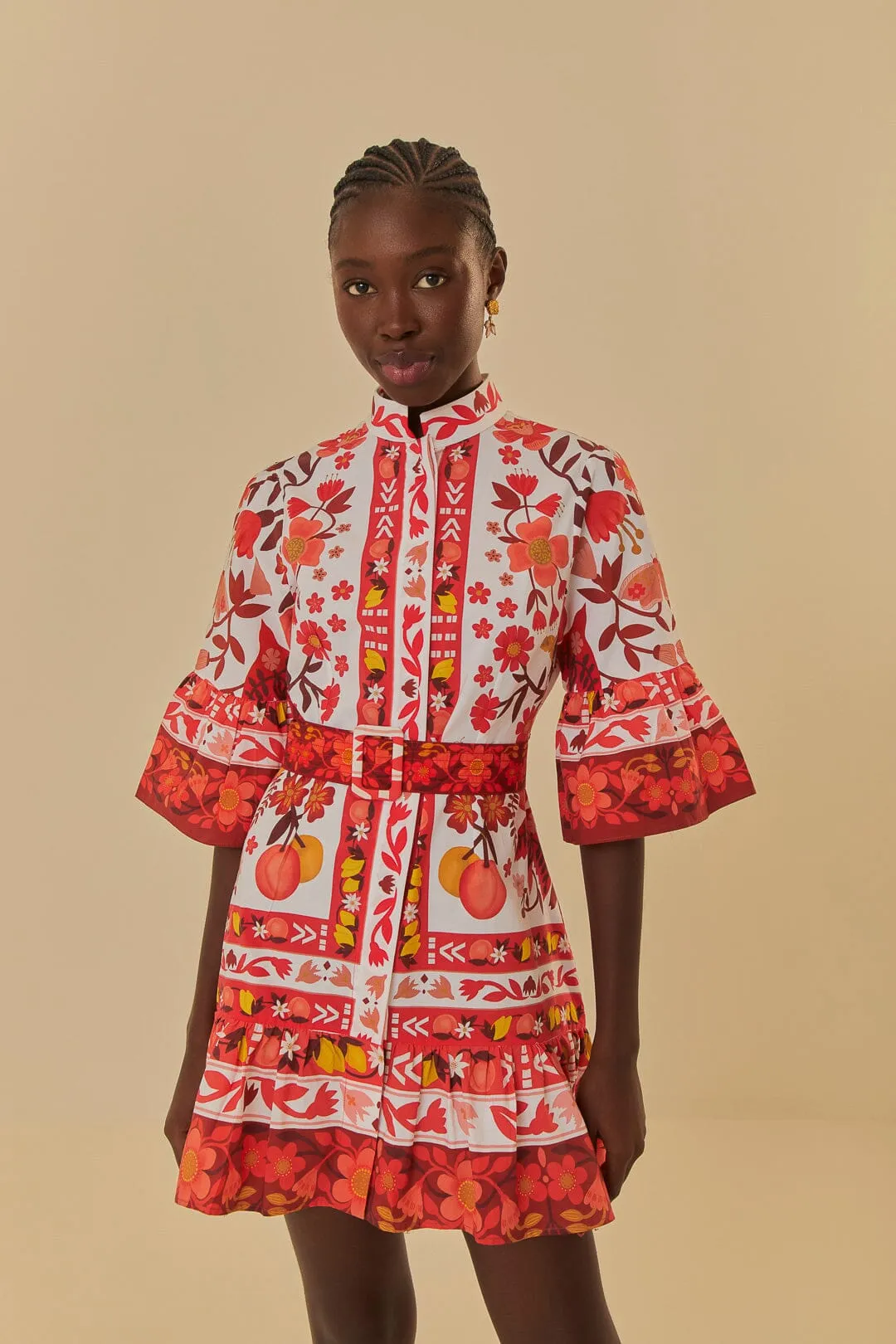 Off-White Romantic Orchard Mini Dress sold by FARM Rio