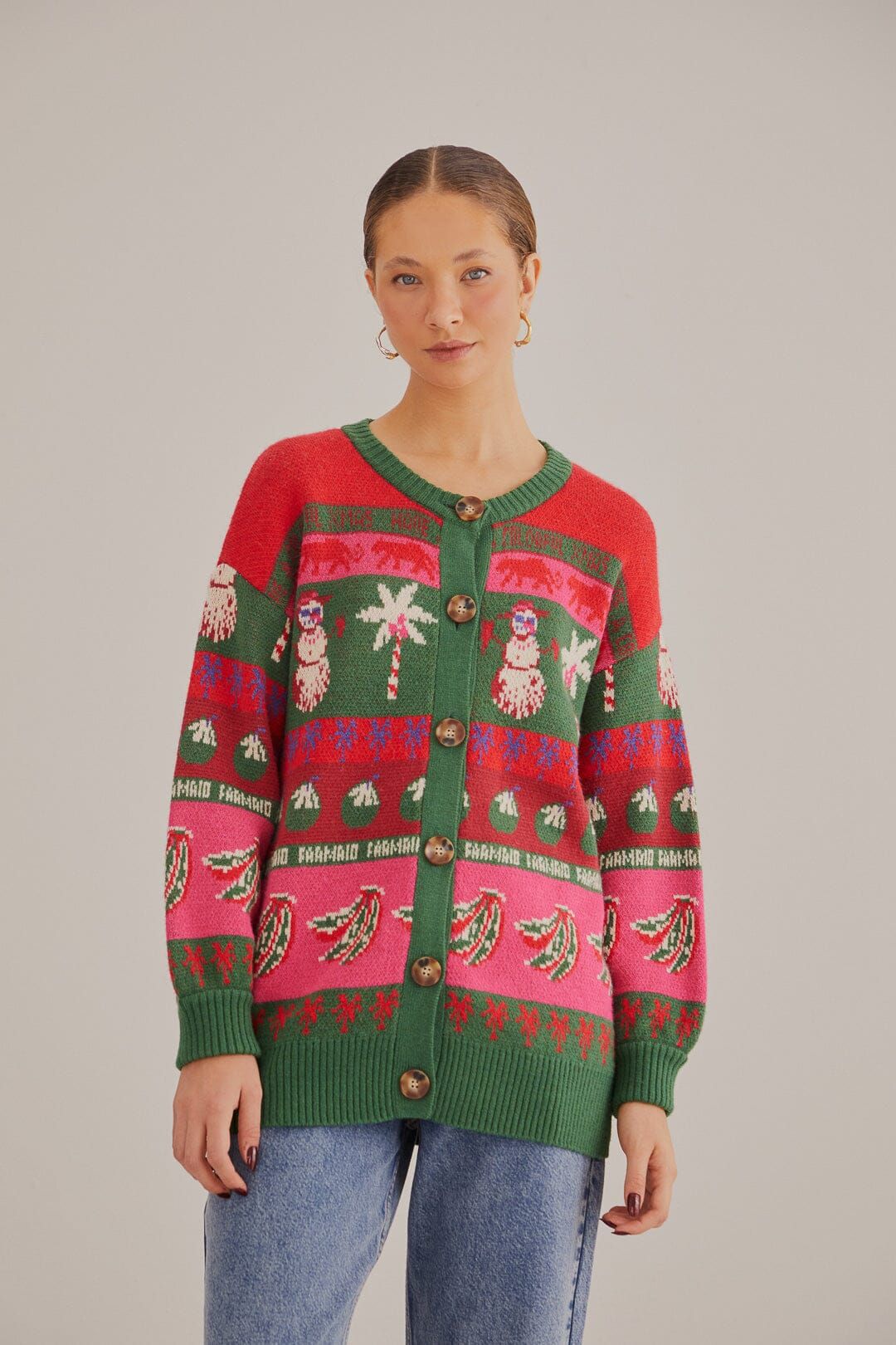 Tropical Christmas Ainika Cardigan sold by FARM Rio product image thumbnail 2
