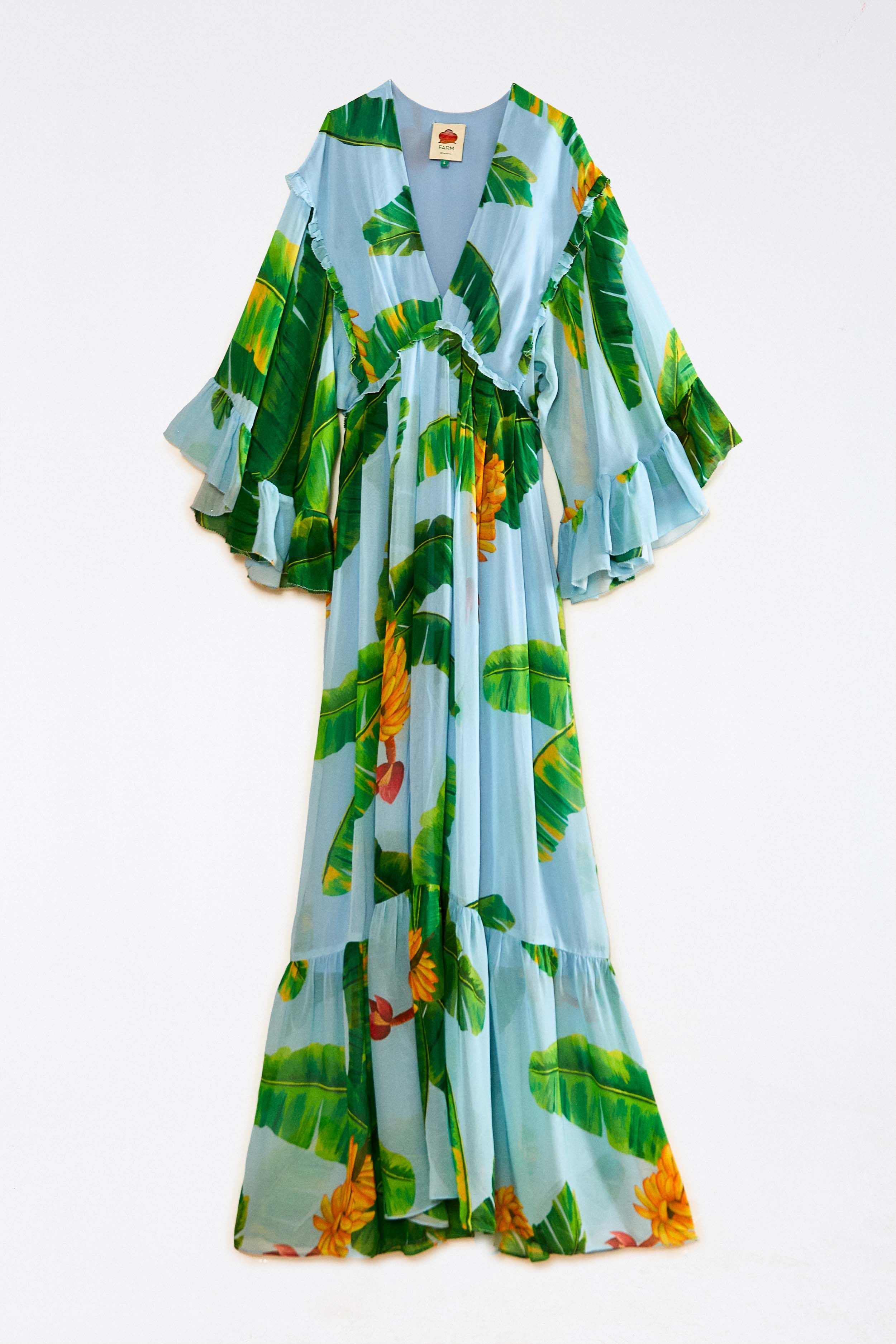 Blue Fresh Bananas Maxi Dress sold by FARM Rio product image thumbnail 5