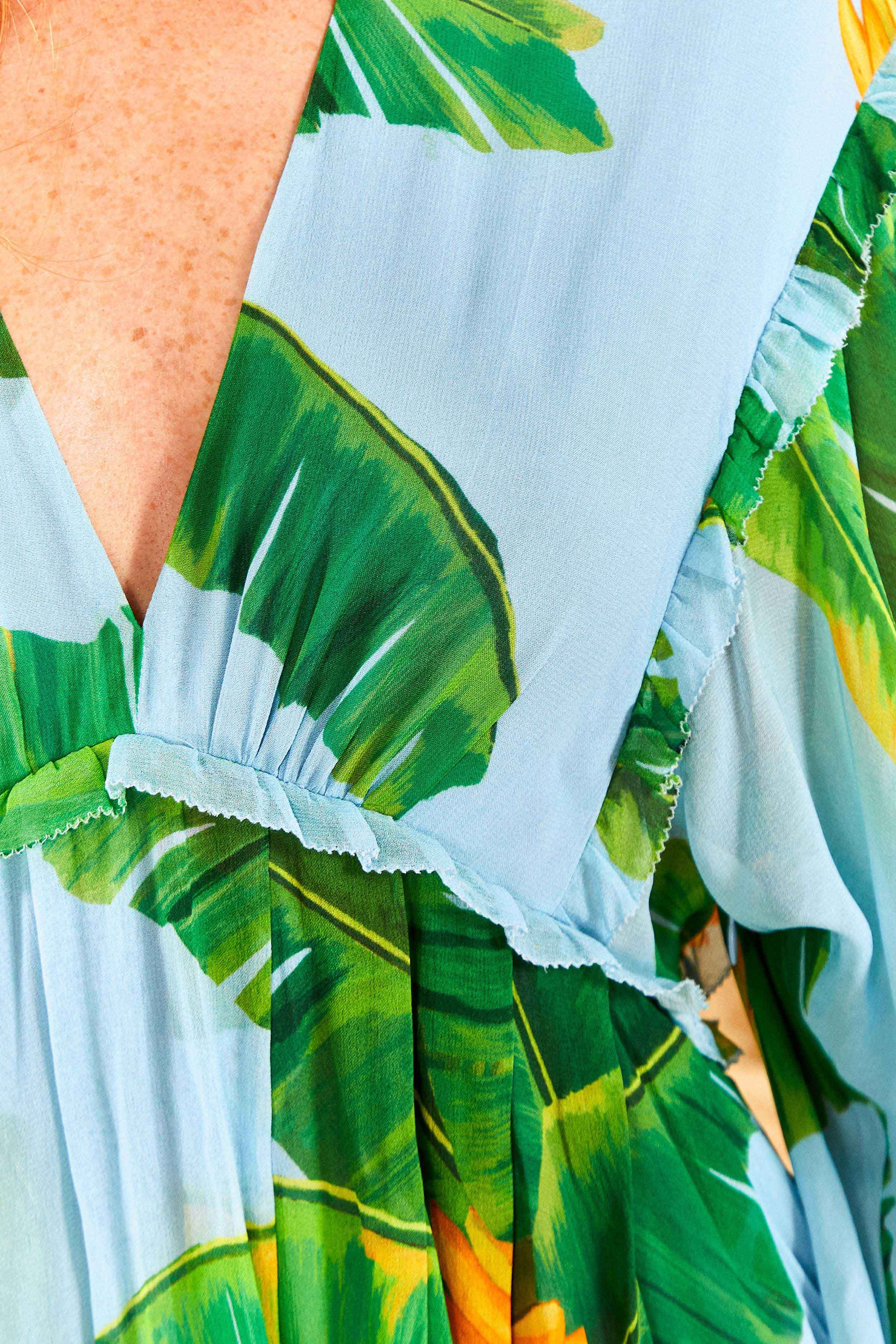 Blue Fresh Bananas Maxi Dress sold by FARM Rio product image thumbnail 6