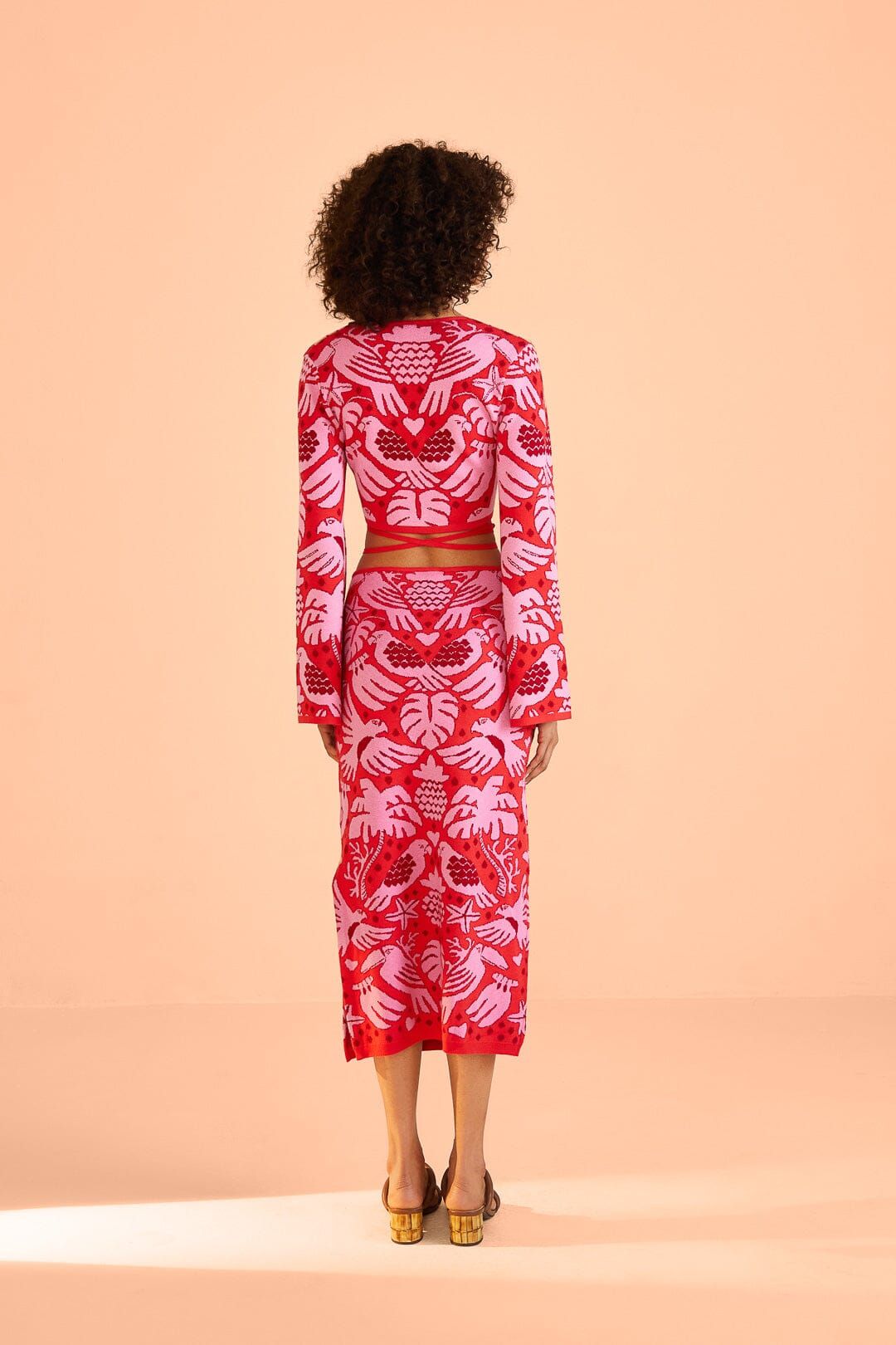 Red Jungle Scarf Knit Top sold by FARM Rio product image thumbnail 4