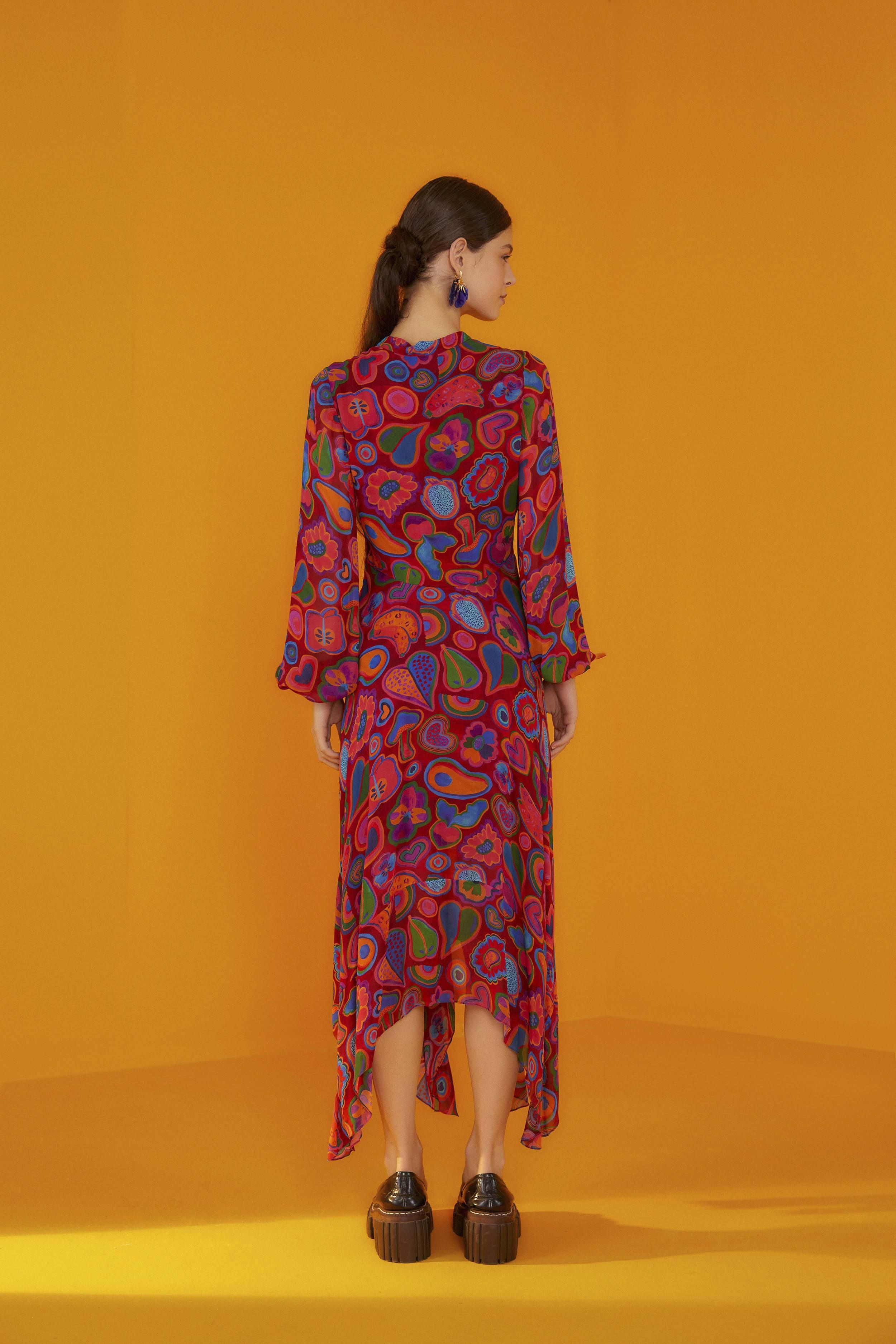 Red Lisa Sheer Midi Dress sold by FARM Rio product image thumbnail 2