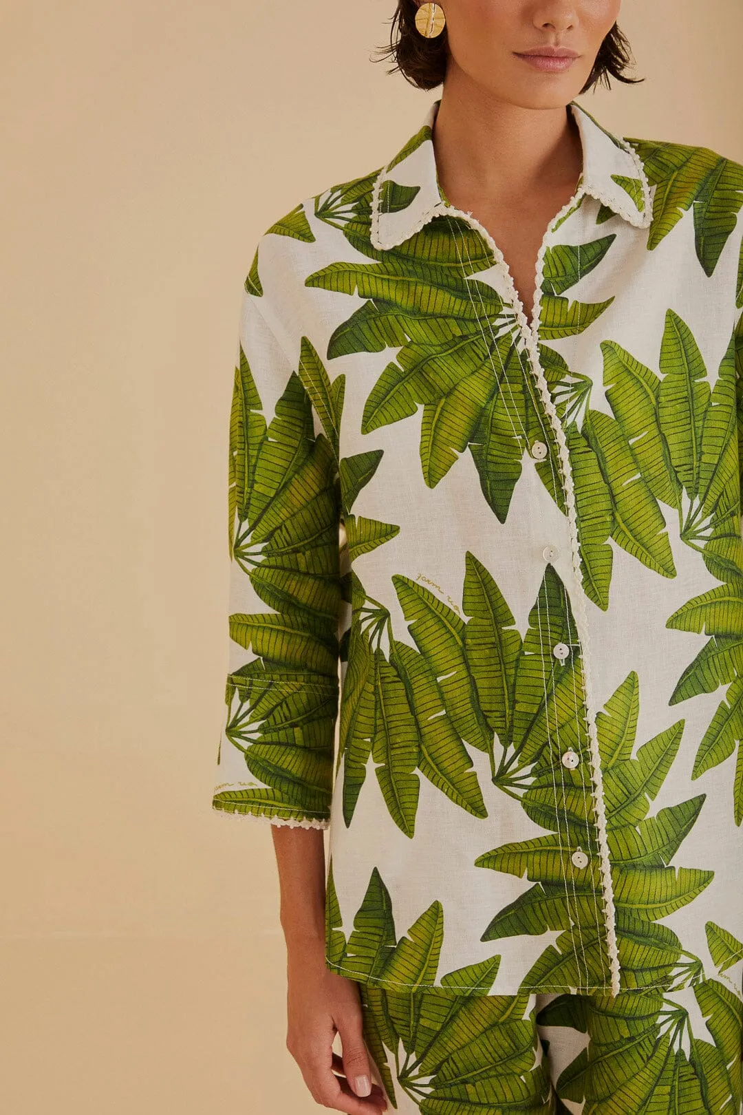 Off-White Palm Fan Shirt sold by FARM Rio product image thumbnail 3