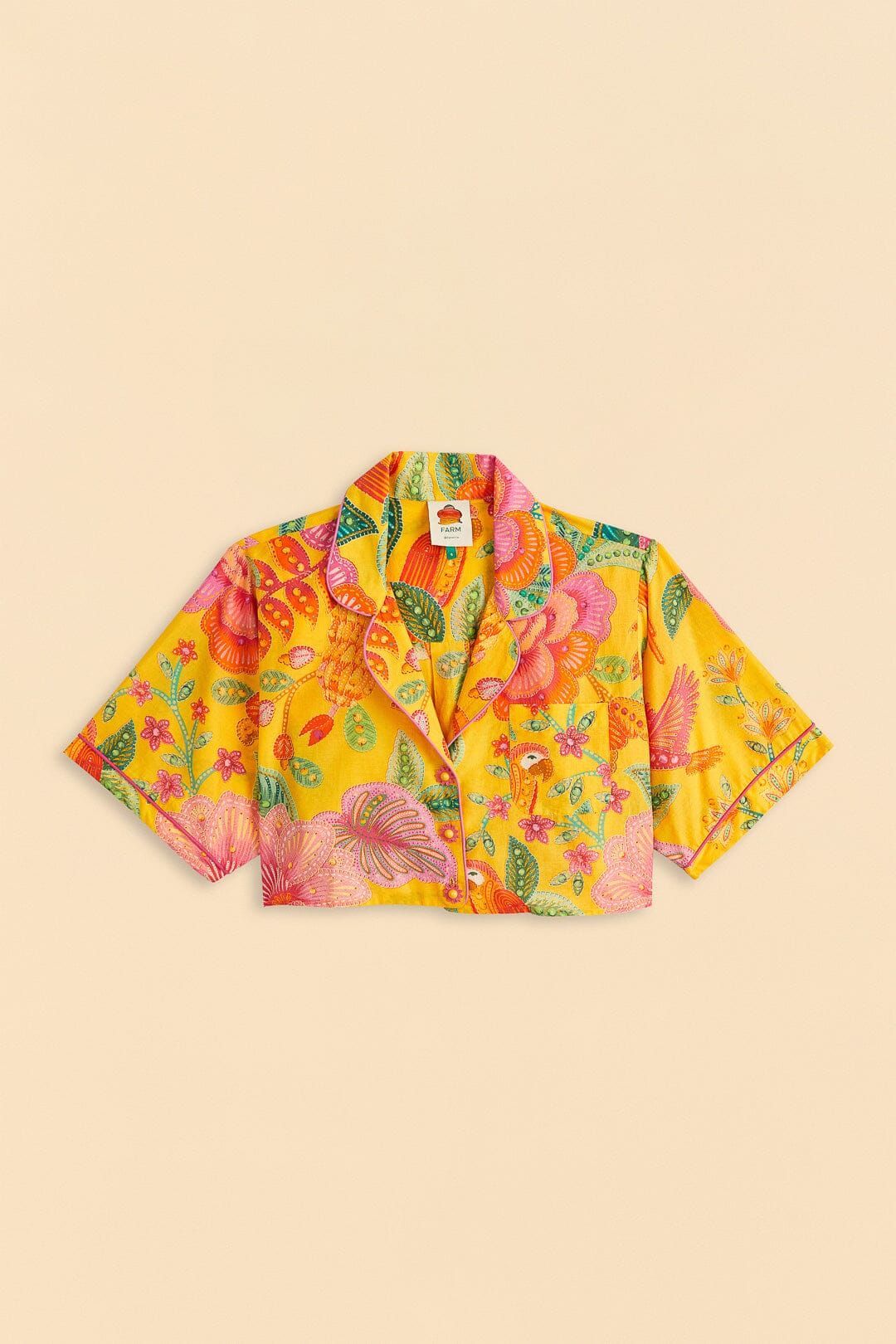 Yellow Macaw Bloom Shirt sold by FARM Rio product image thumbnail 6