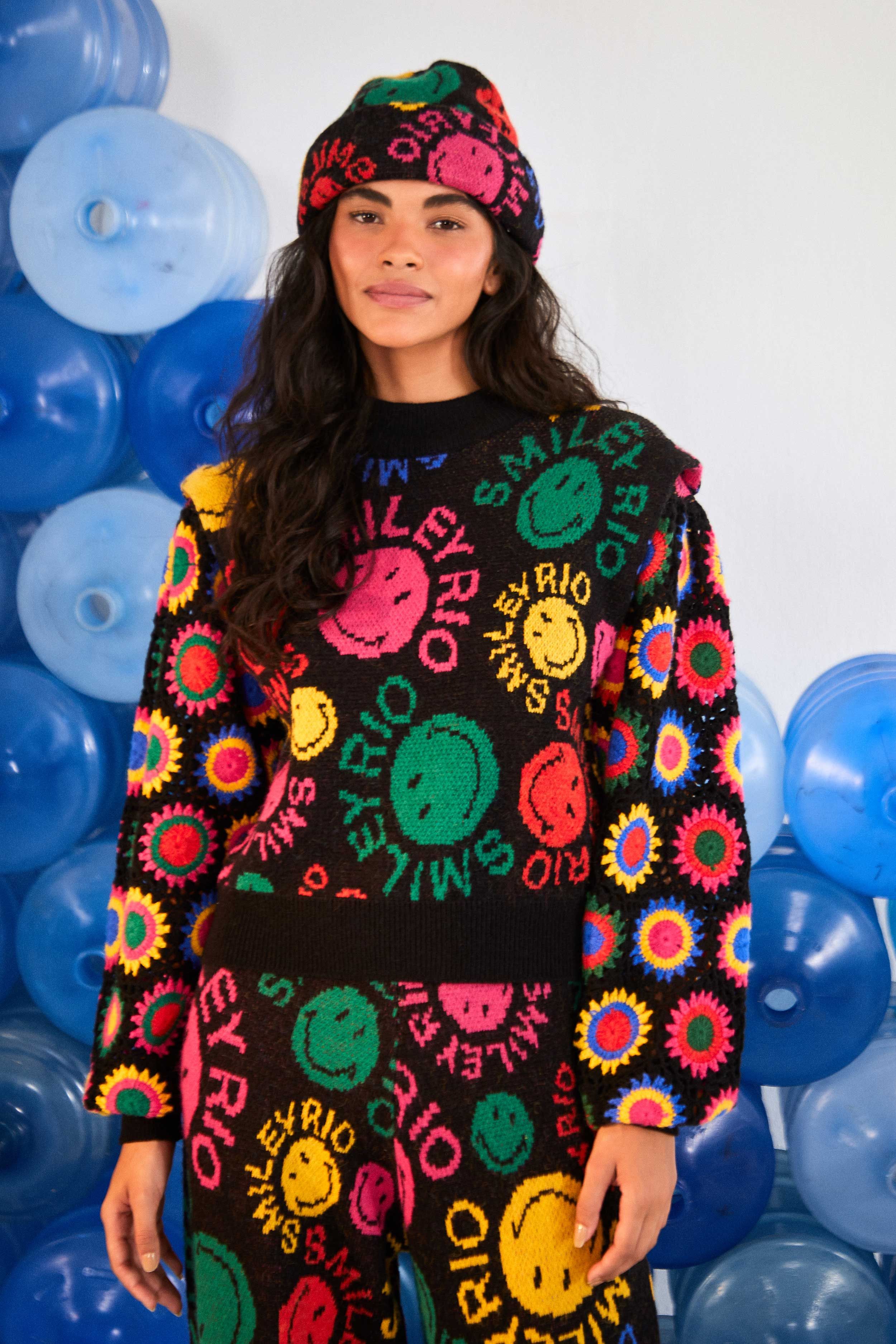 Type Rainbow Smiley® Rio Sweater sold by FARM Rio product image thumbnail 3