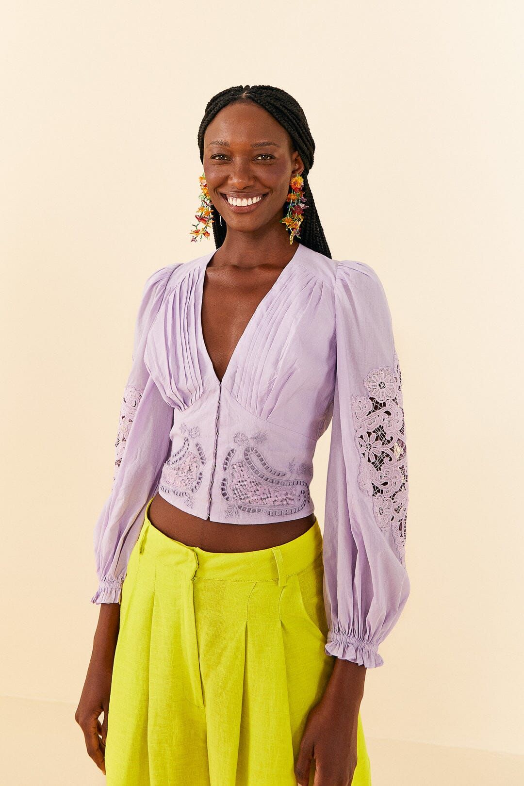 Lilac Lace Blouse sold by FARM Rio