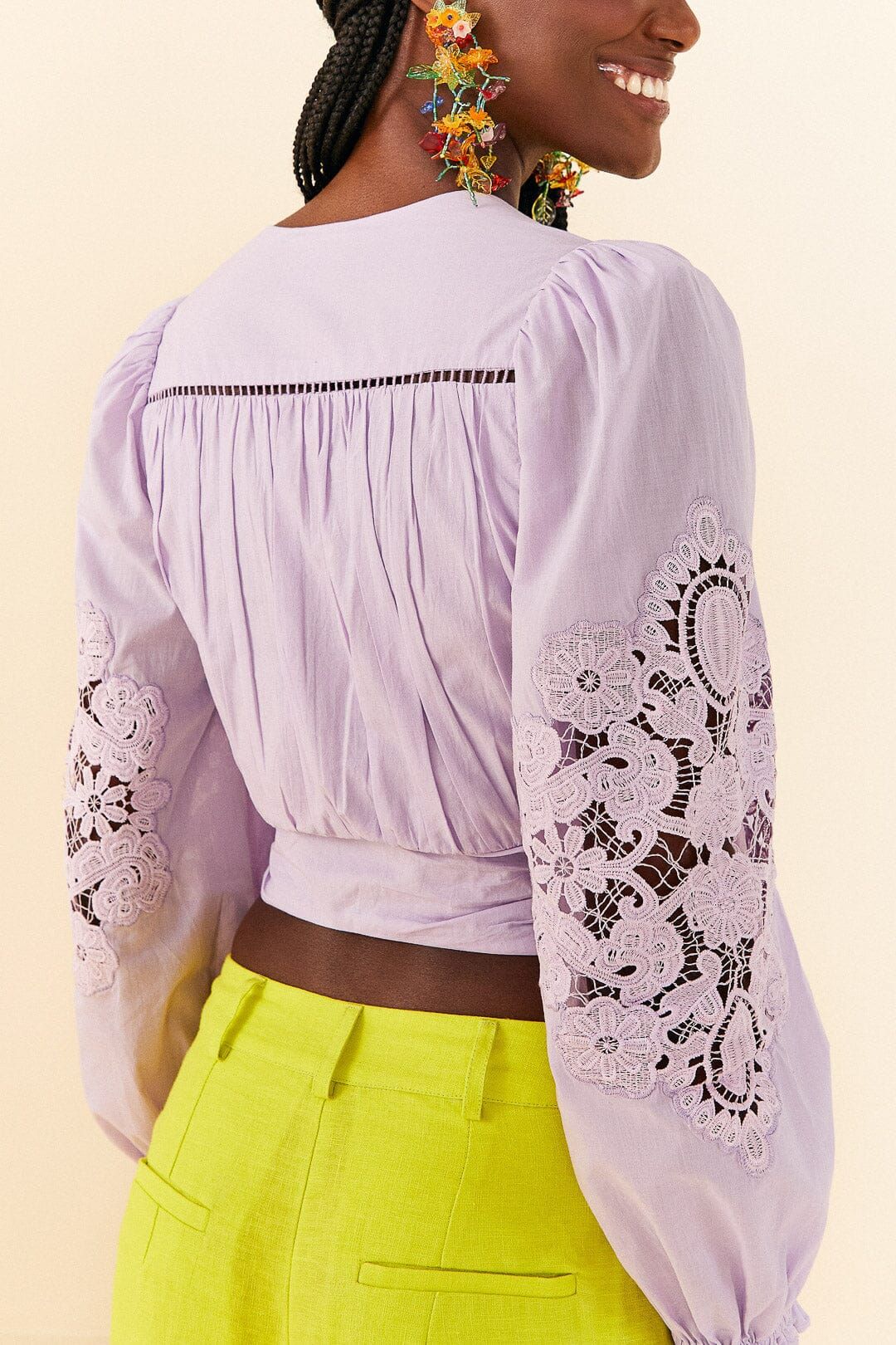 Lilac Lace Blouse sold by FARM Rio product image thumbnail 3