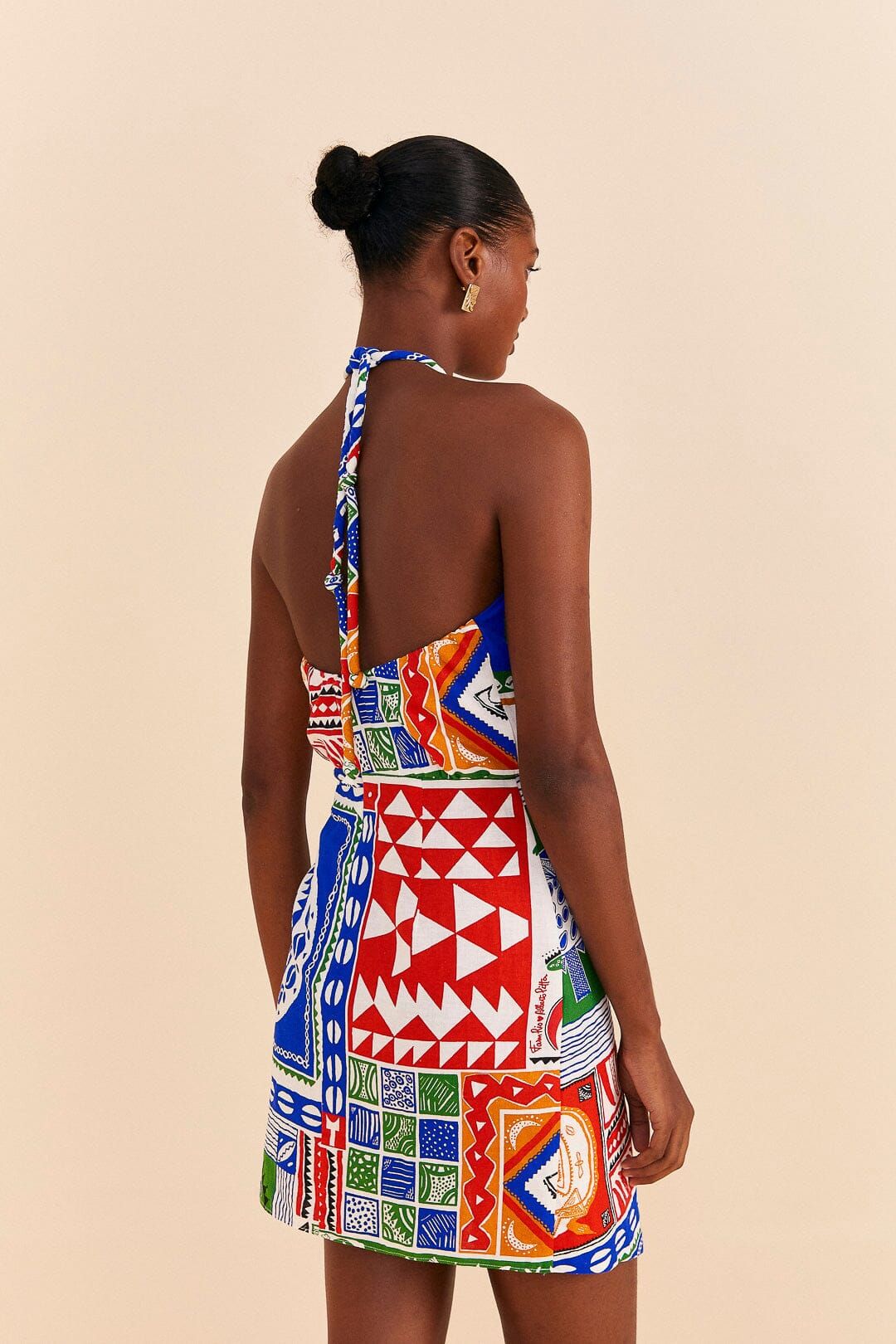 Off-White Pitta Colors Mini Dress sold by FARM Rio product image thumbnail 4