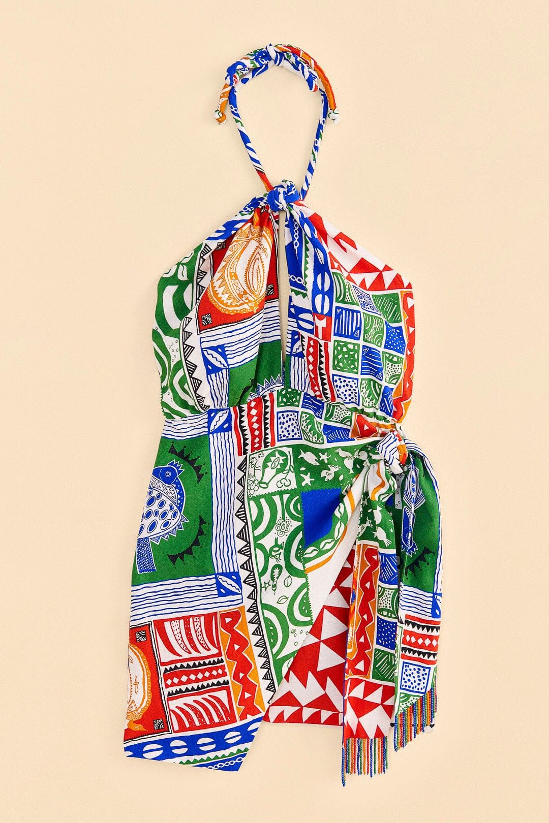 Off-White Pitta Colors Mini Dress sold by FARM Rio product image thumbnail 6