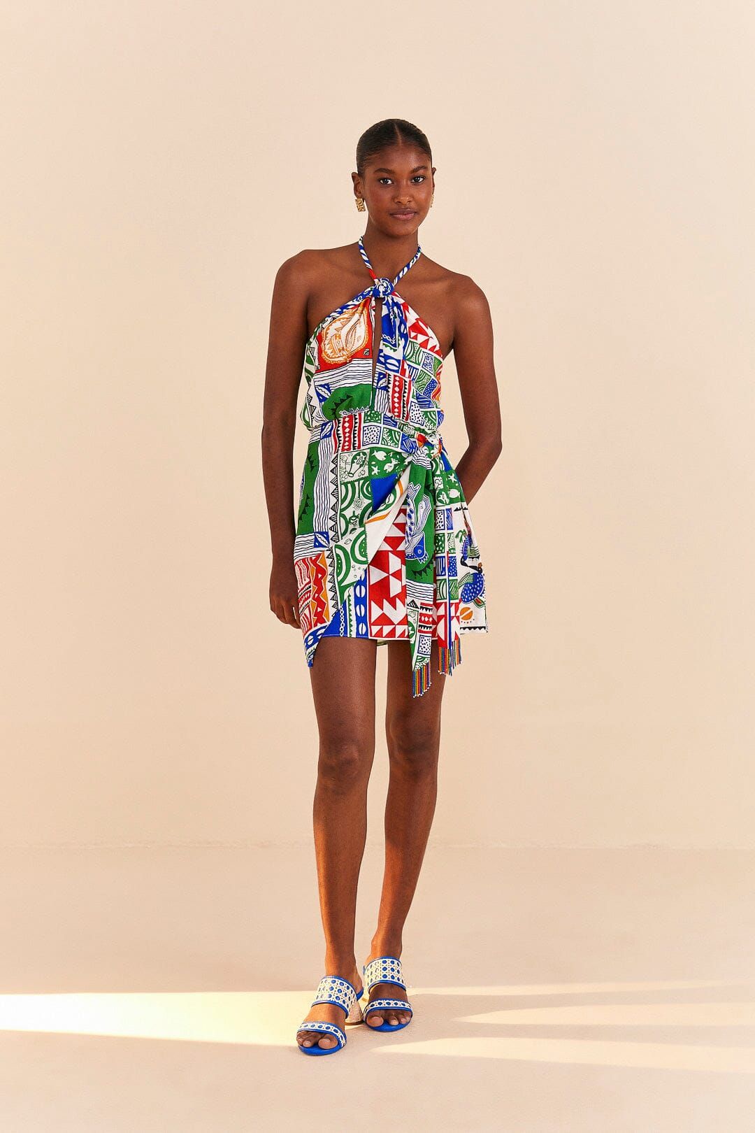 Off-White Pitta Colors Mini Dress sold by FARM Rio product image thumbnail 2