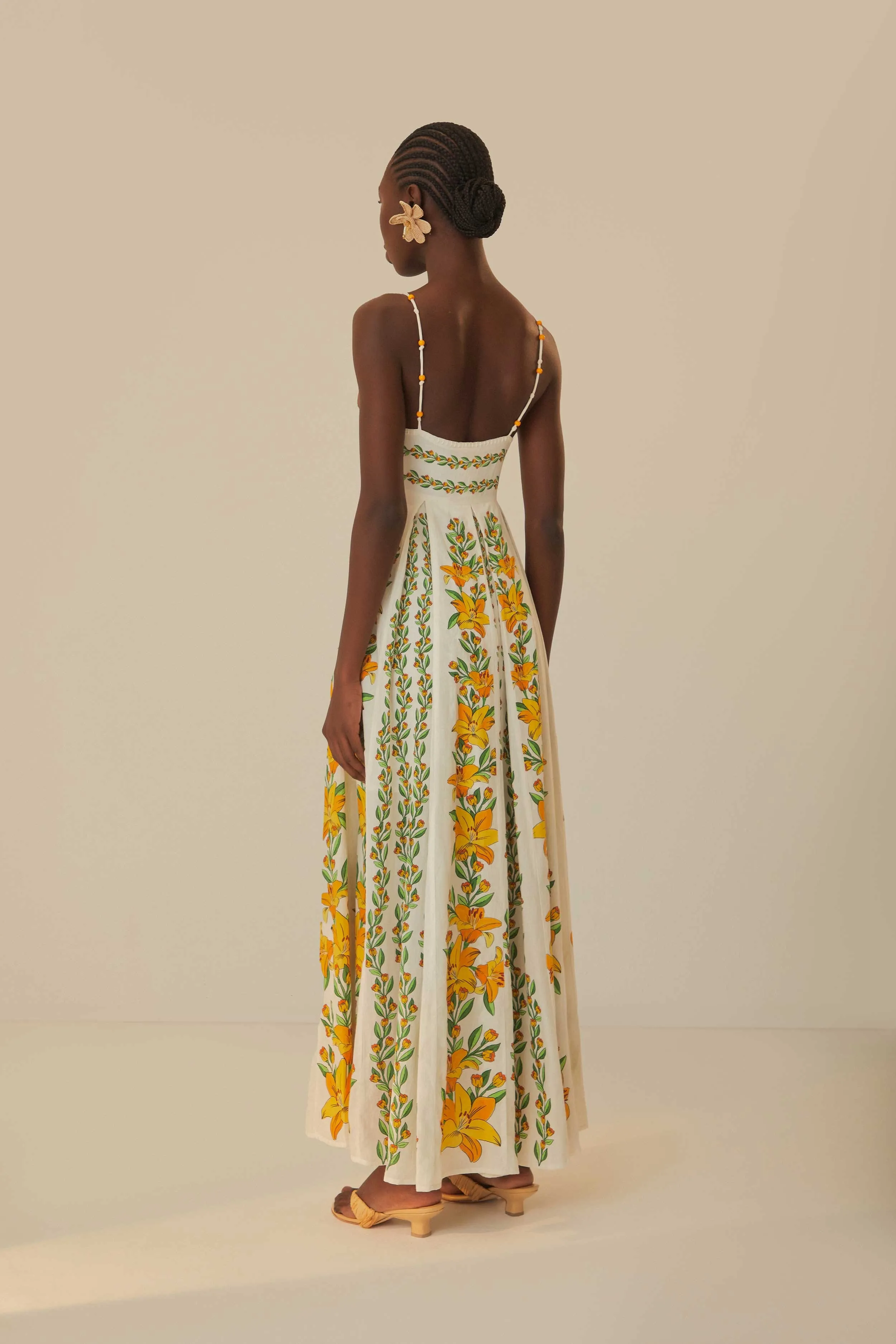 Off-White Tropical Lightness Sleeveless Maxi Dress sold by FARM Rio product image thumbnail 4