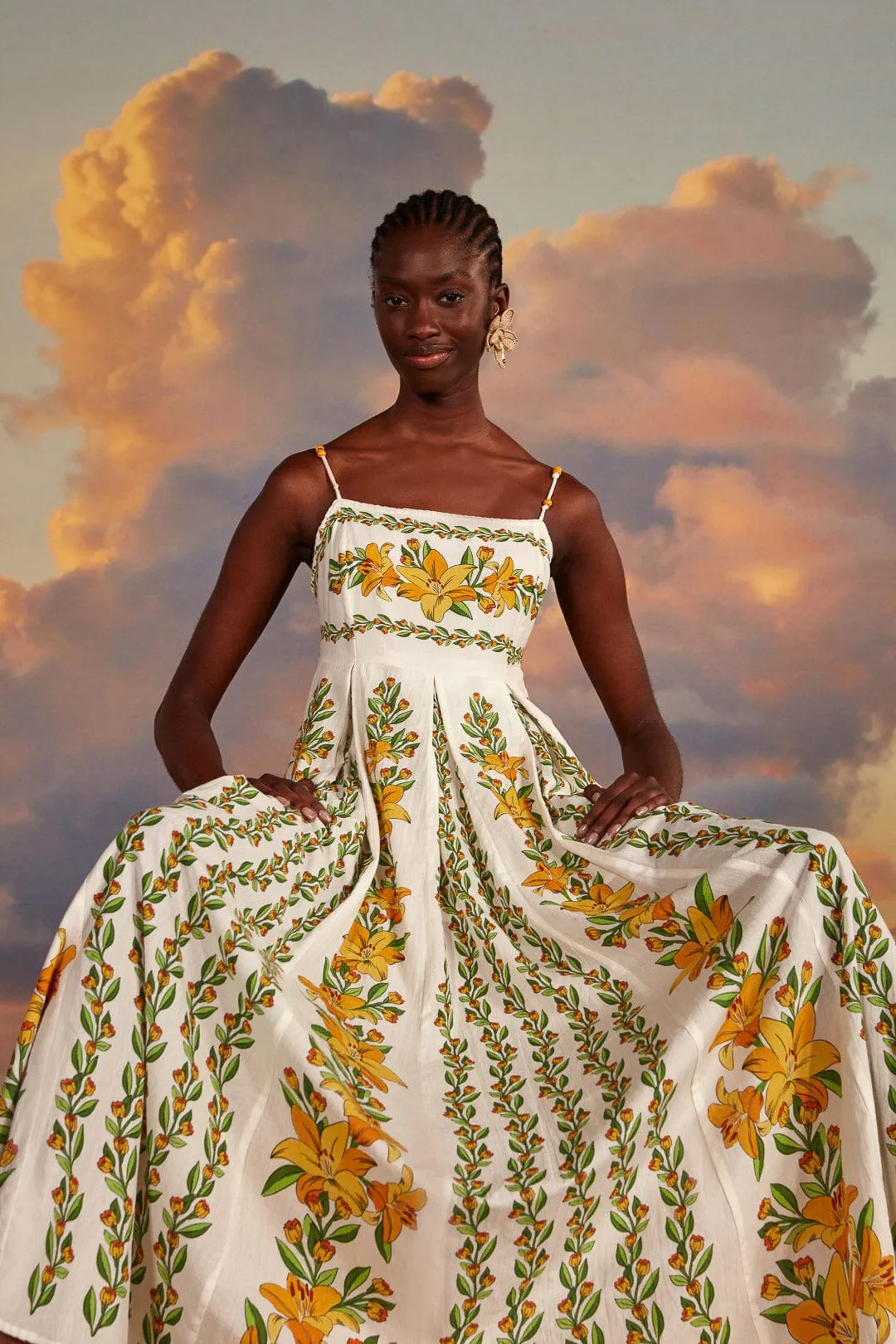 Off-White Tropical Lightness Sleeveless Maxi Dress sold by FARM Rio product image thumbnail 2