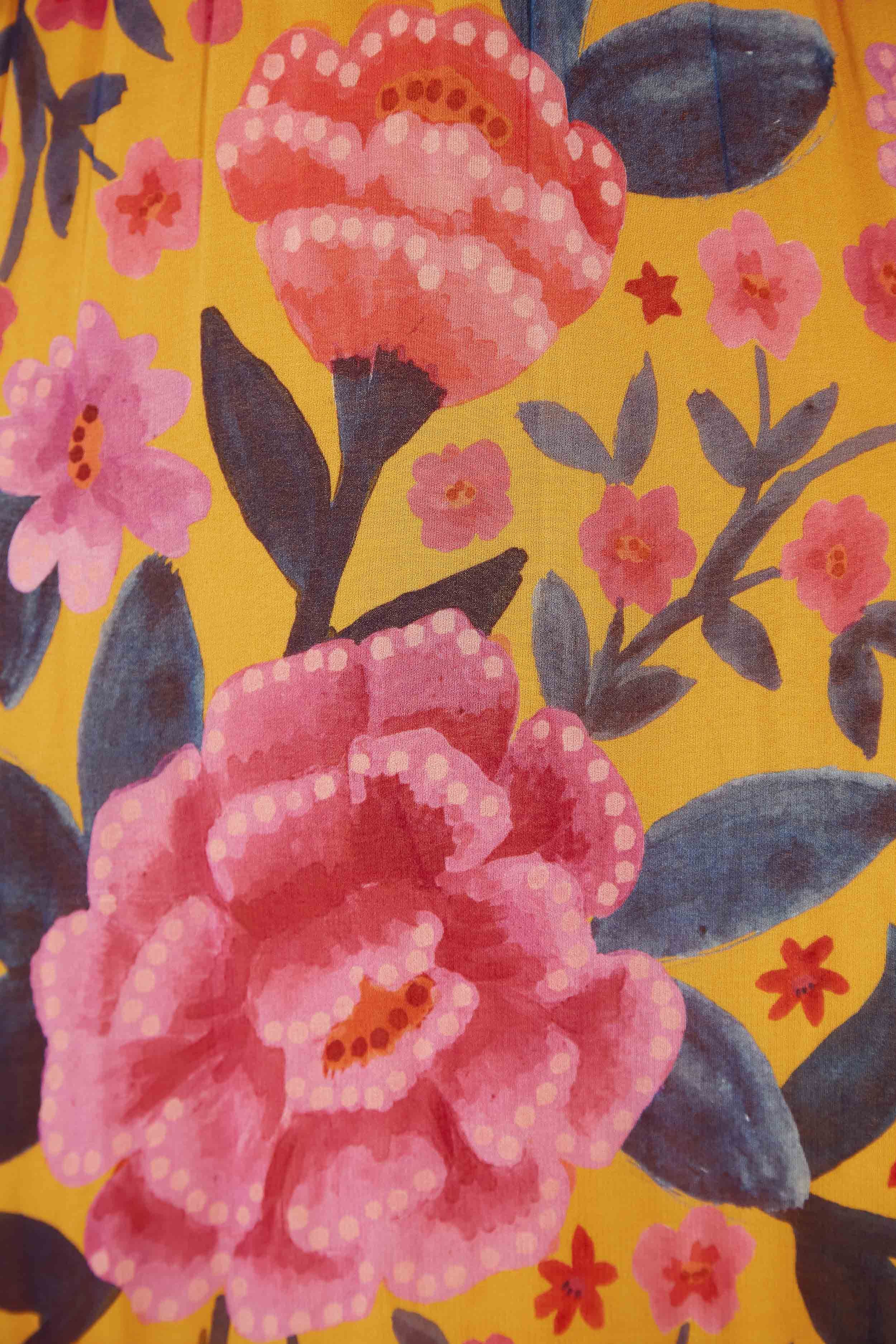 Yellow Floral Dream Maxi Dress sold by FARM Rio product image thumbnail 4