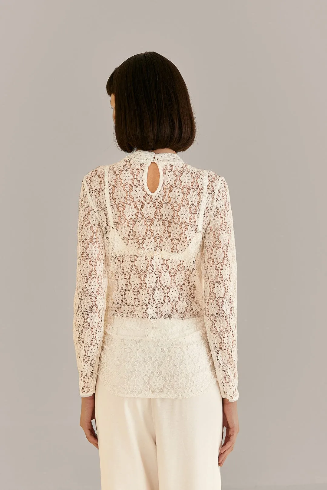 White Lace Long Sleeve Blouse sold by FARM Rio product image thumbnail 3