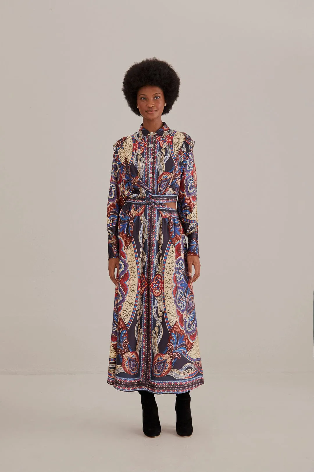 Multicolor Energy Scarf Cut-Out Maxi Dress sold by FARM Rio product image thumbnail 2