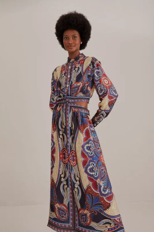 Multicolor Energy Scarf Cut-Out Maxi Dress sold by FARM Rio