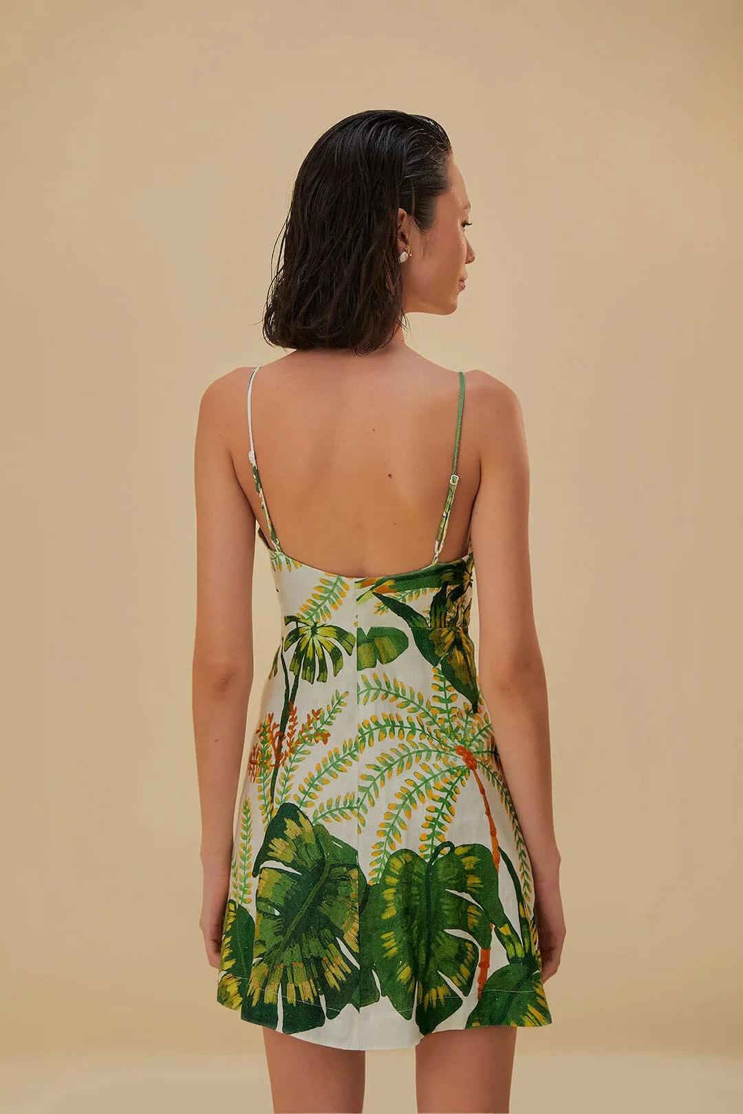 Tropical Forest Off-White Mini Dress sold by FARM Rio product image thumbnail 5