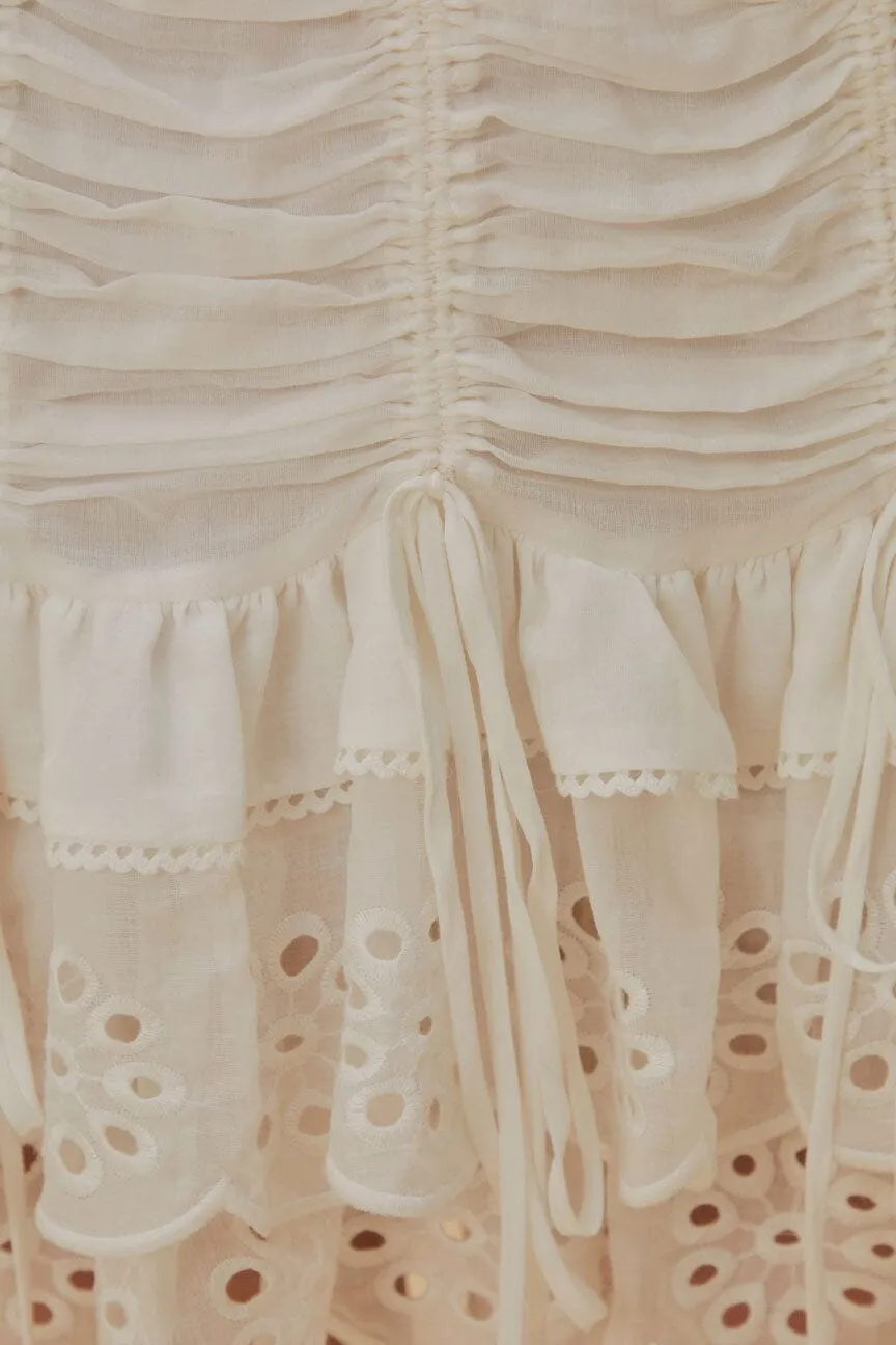 White Lace Organic Cotton Mini Dress sold by FARM Rio product image thumbnail 5