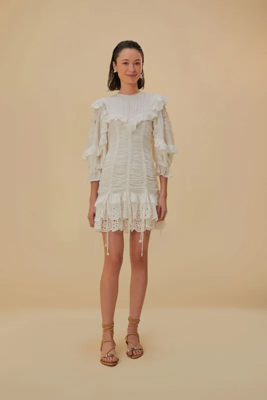White Lace Organic Cotton Mini Dress sold by FARM Rio