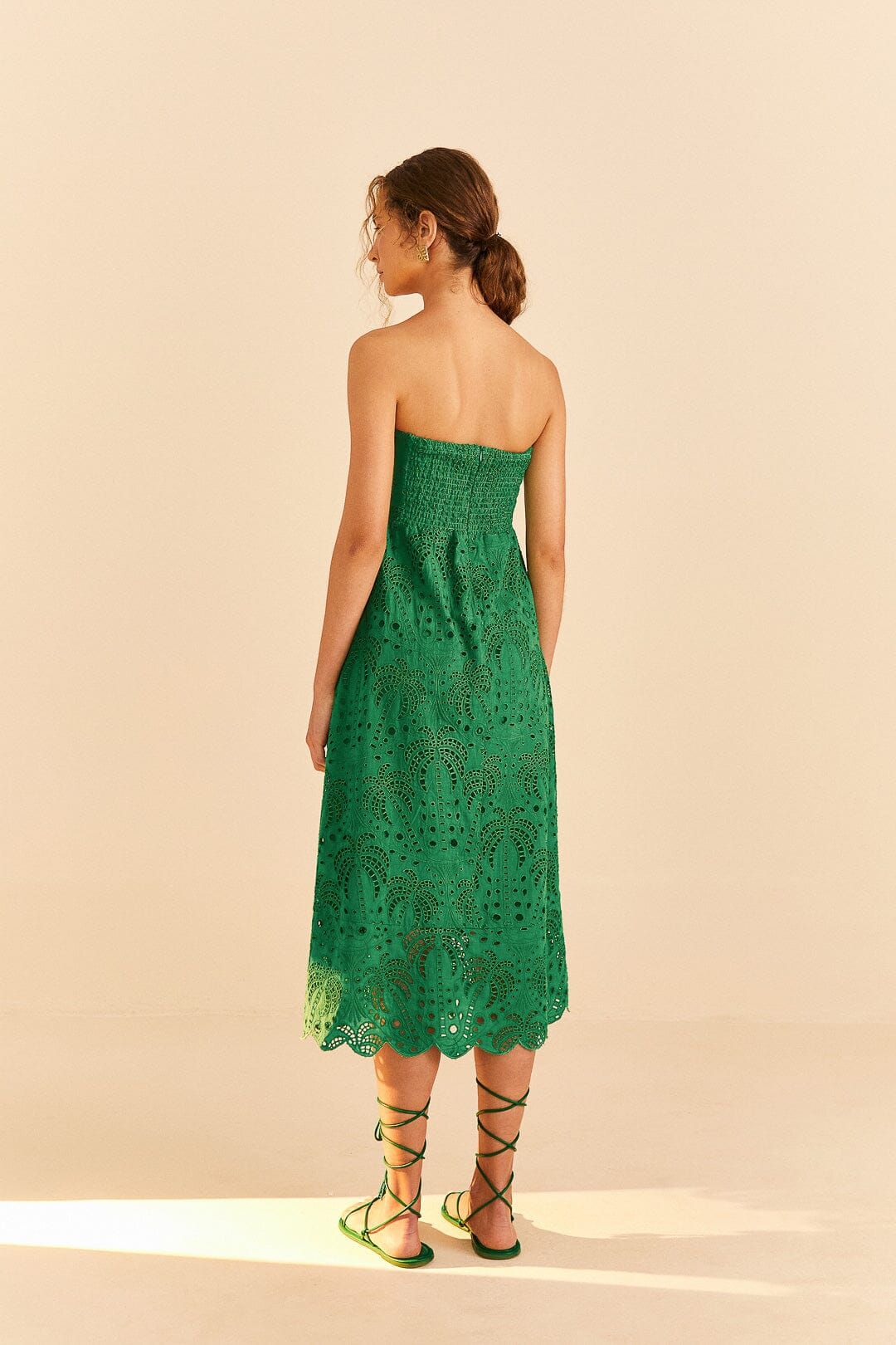 Green Coconut Tree Richelieu Midi Dress sold by FARM Rio product image thumbnail 4