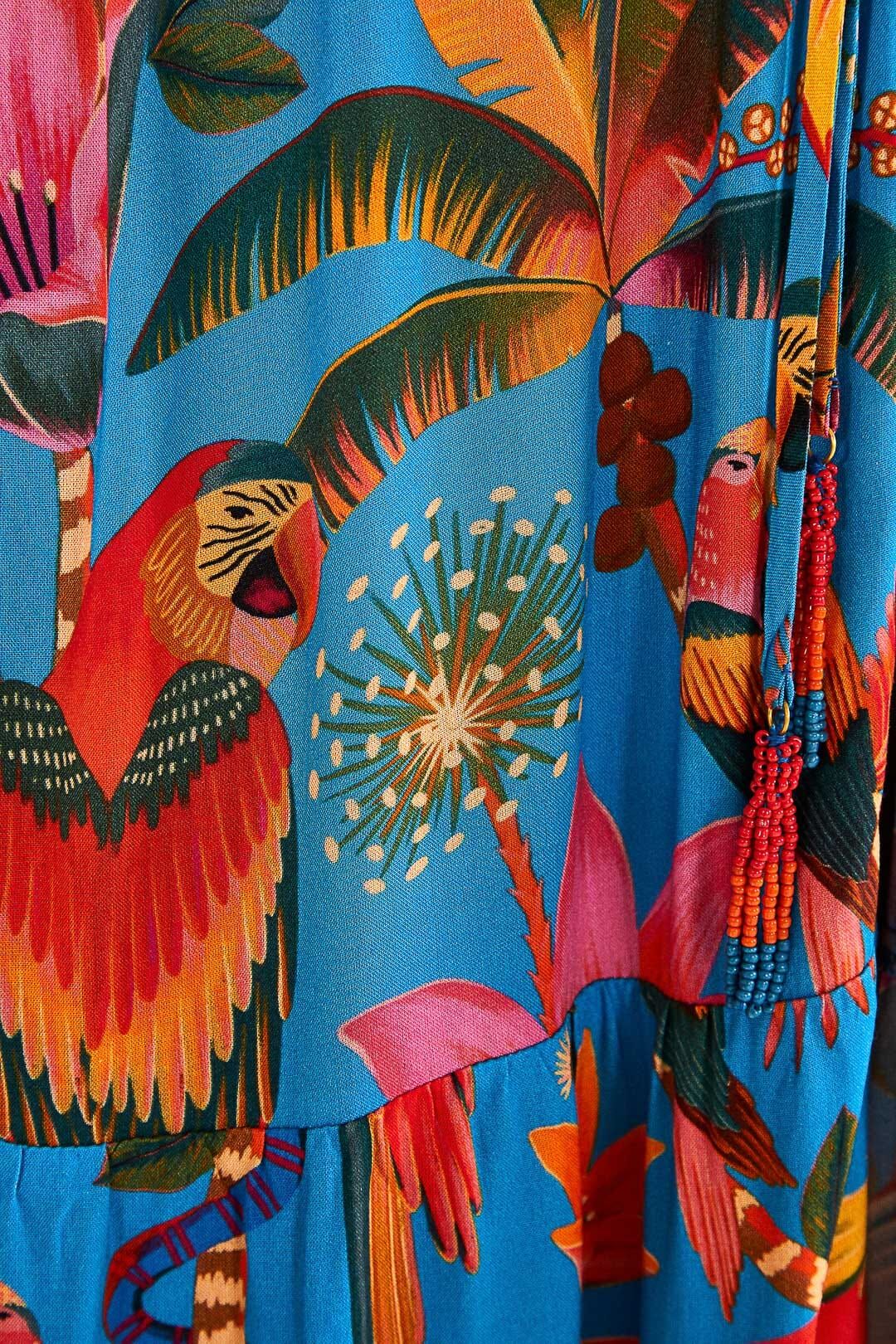 Blue Macaw Party Cover Up sold by FARM Rio product image thumbnail 5