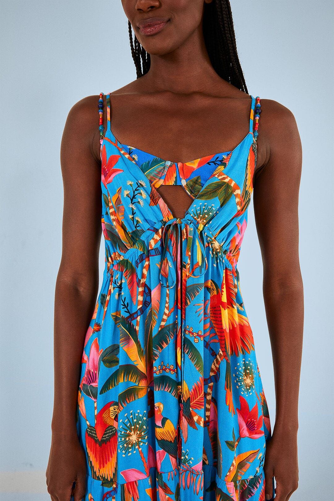 Blue Macaw Party Cover Up sold by FARM Rio product image thumbnail 3