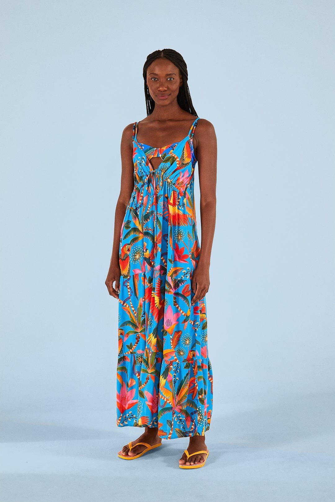 Blue Macaw Party Cover Up sold by FARM Rio product image thumbnail 2