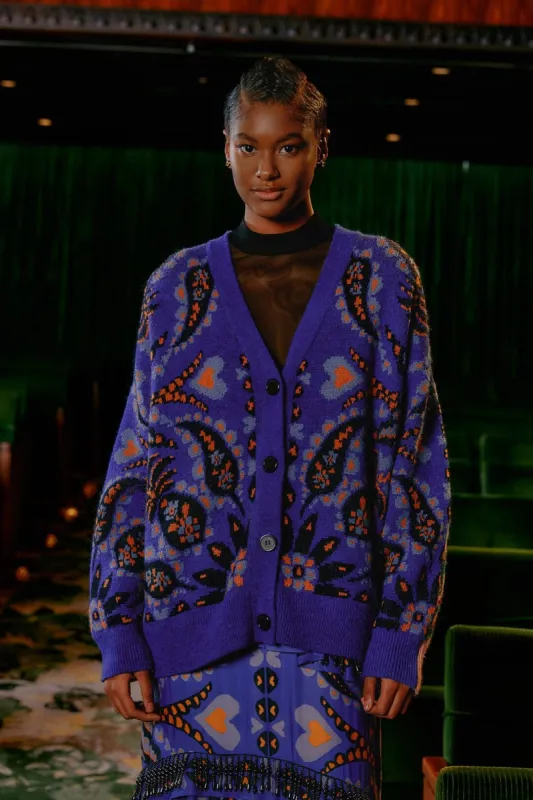 Toucans Scarf Mixed Prints Knit Cardigan sold by FARM Rio