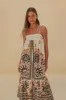 Flower Fan Tapestry Off-White Midi Dress sold by FARM Rio