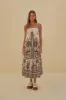 Flower Fan Tapestry Off-White Midi Dress sold by FARM Rio